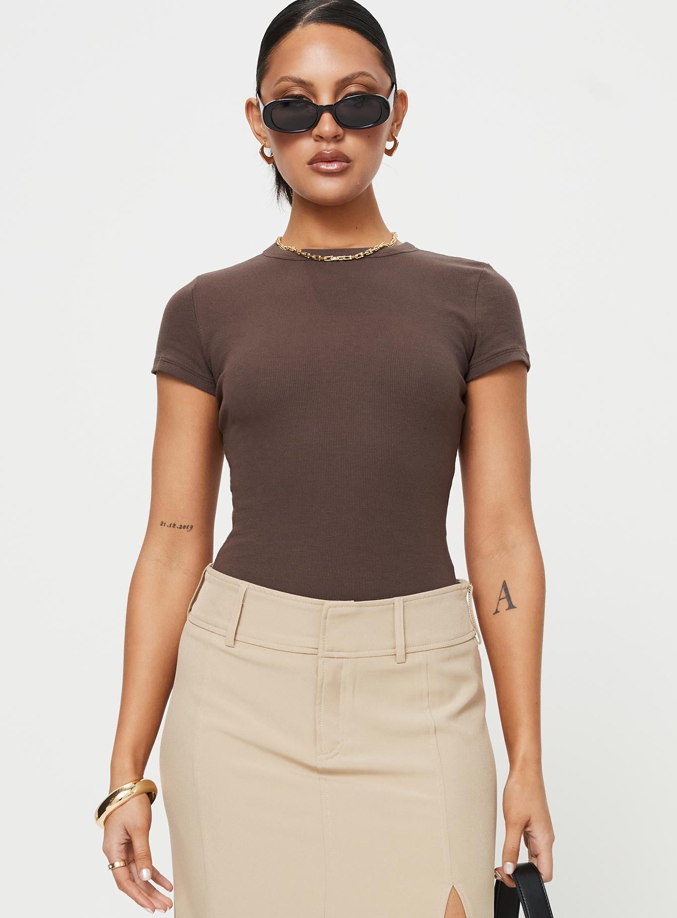 Harlea Bodysuit Brown sold by Princess Polly product image thumbnail 2