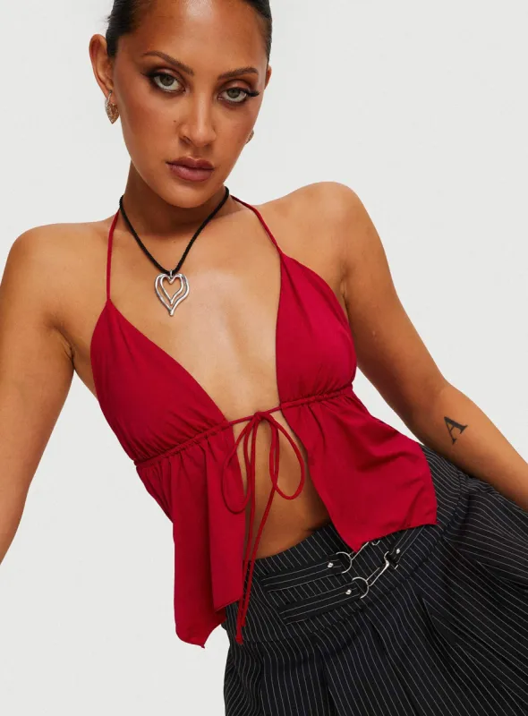 Ashie Top Red sold by Princess Polly