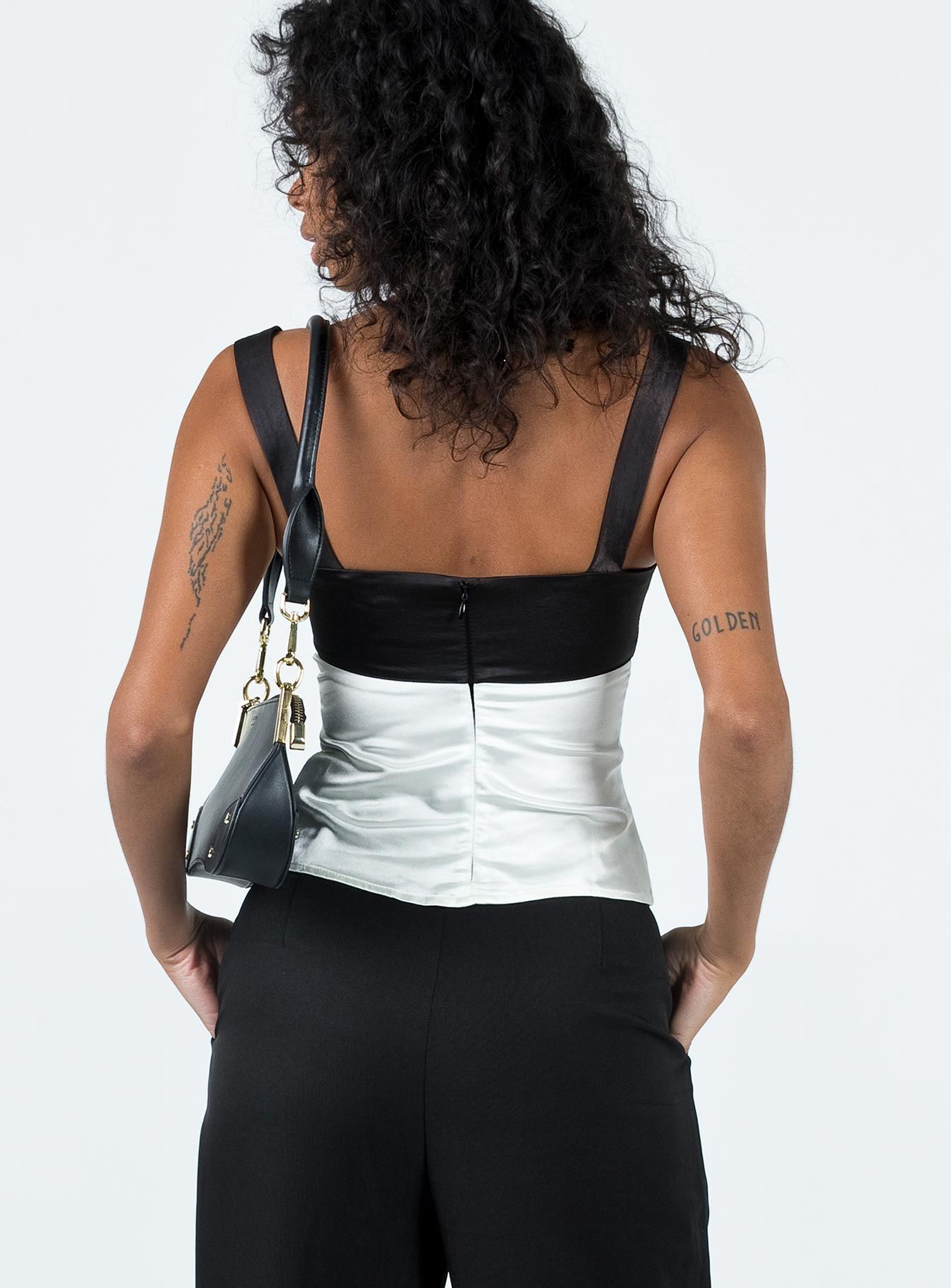 Chantell Top Black / Cream sold by Princess Polly product image thumbnail 5