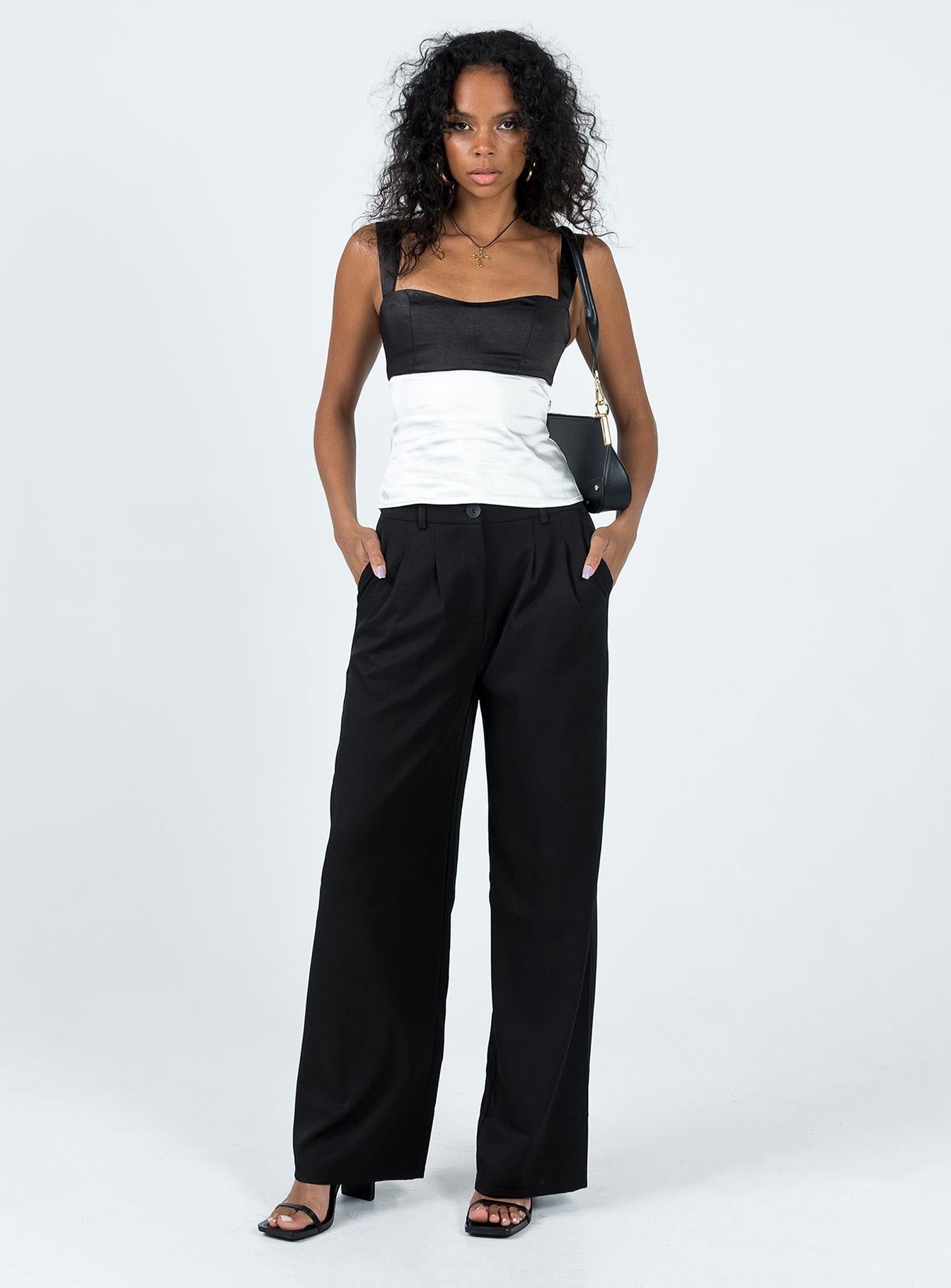 Chantell Top Black / Cream sold by Princess Polly product image thumbnail 3