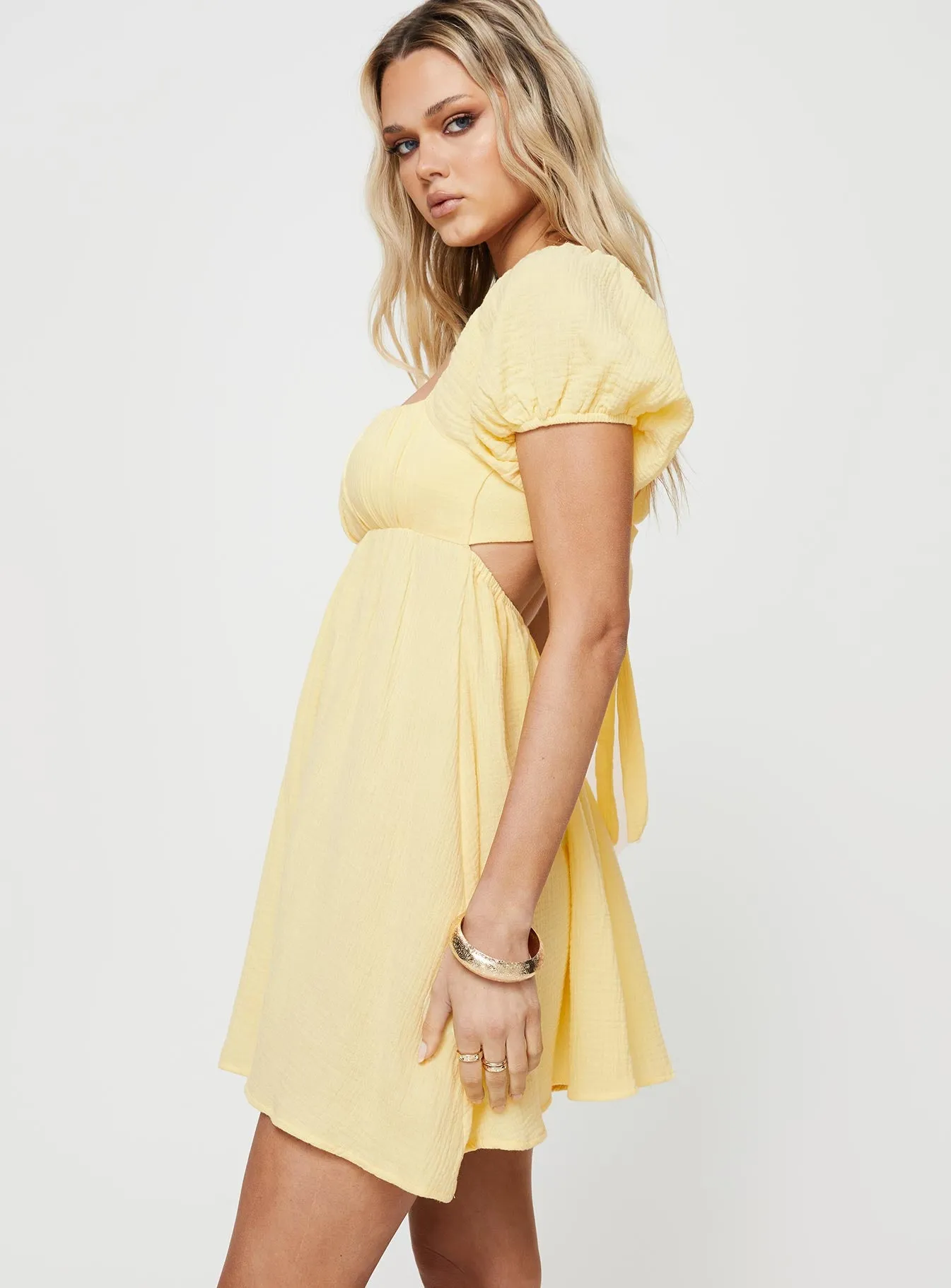 Let's Dance Mini Dress Yellow sold by Princess Polly product image thumbnail 4