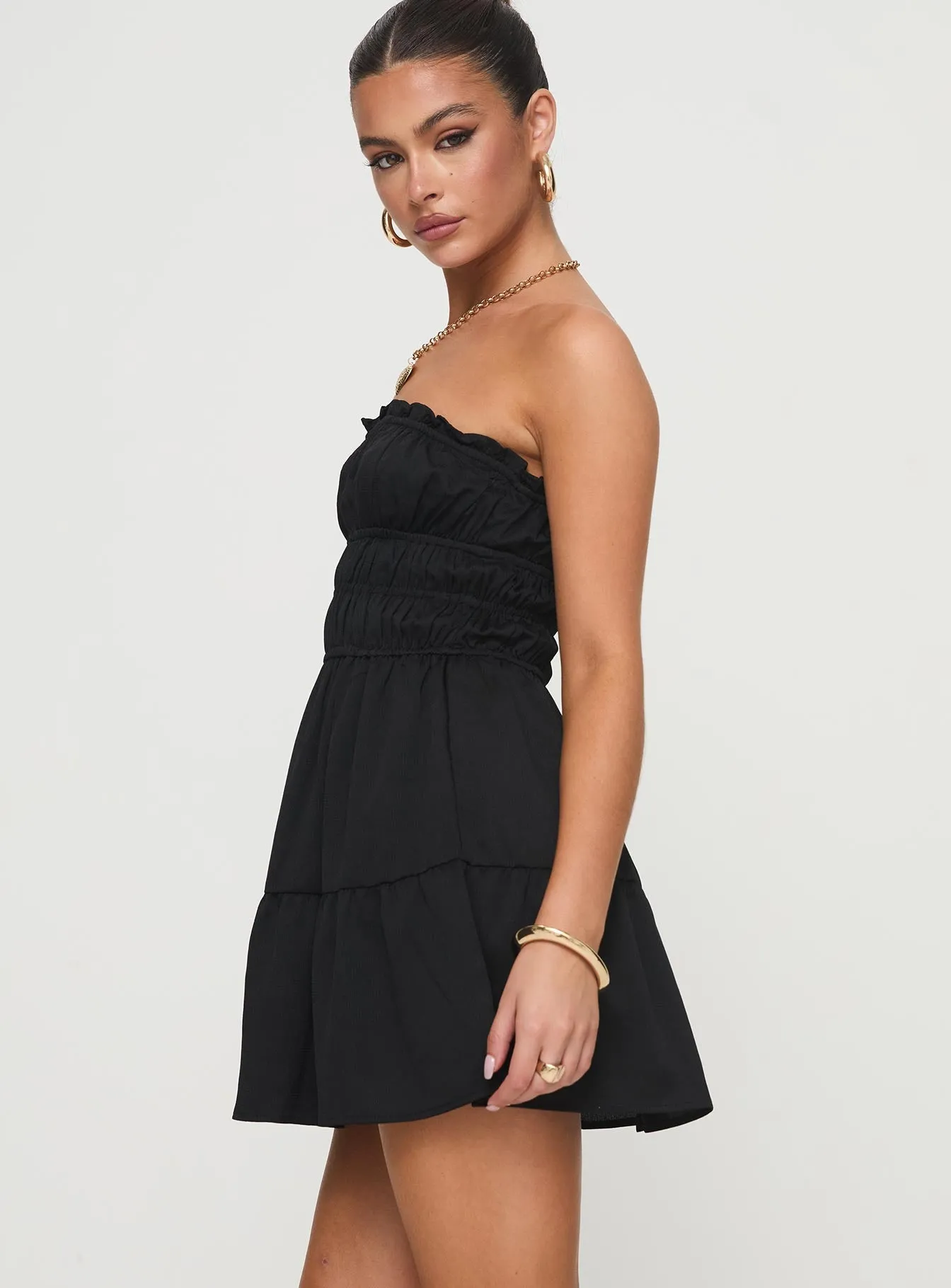 Joie Strapless Mini Dress Black sold by Princess Polly product image thumbnail 3