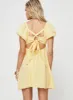 Let's Dance Mini Dress Yellow sold by Princess Polly