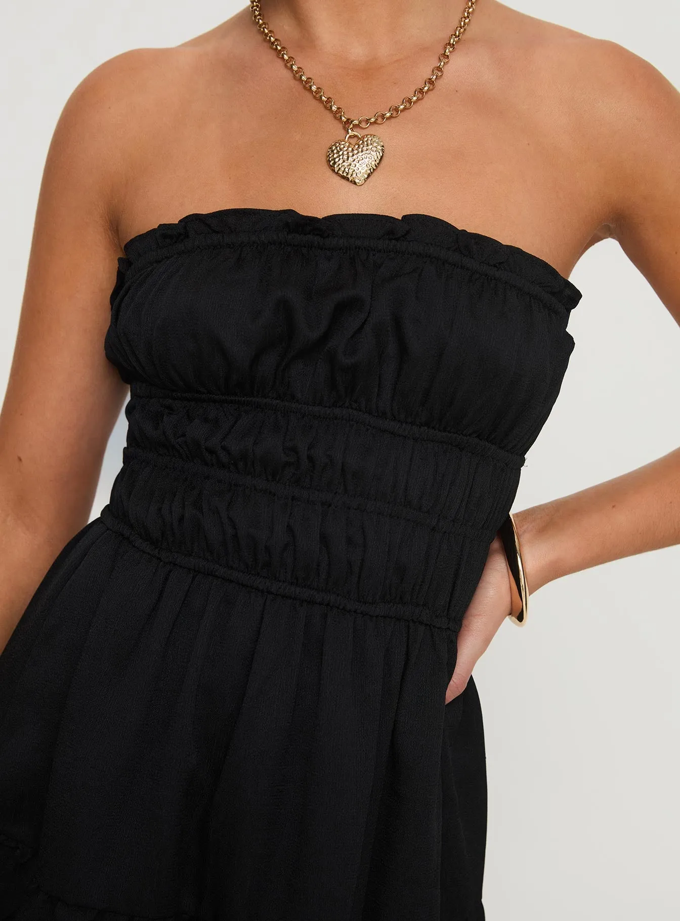 Joie Strapless Mini Dress Black sold by Princess Polly product image thumbnail 5