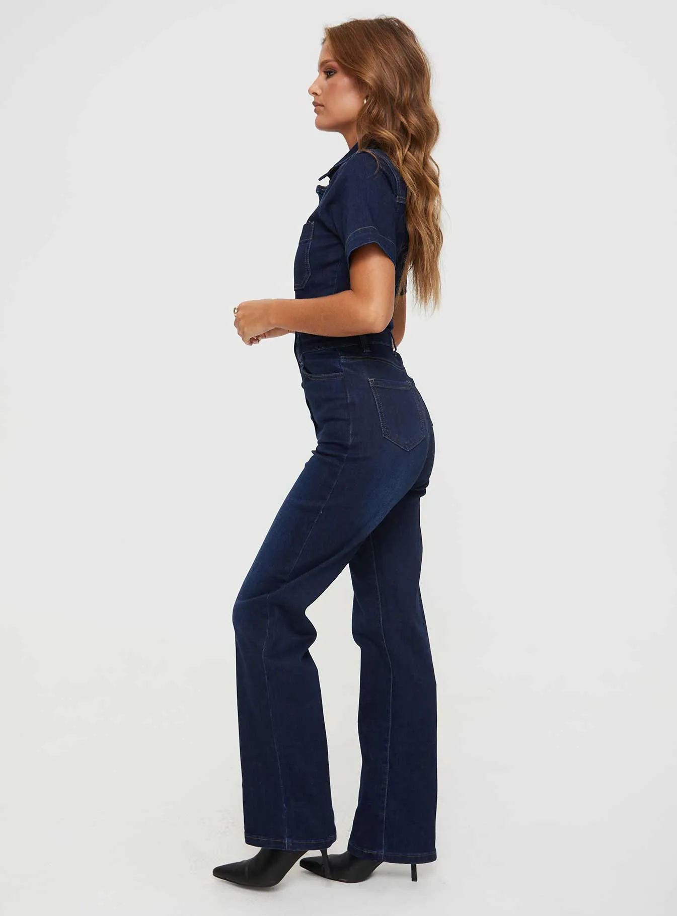 Muro Denim Jumpsuit Blue sold by Princess Polly product image thumbnail 4
