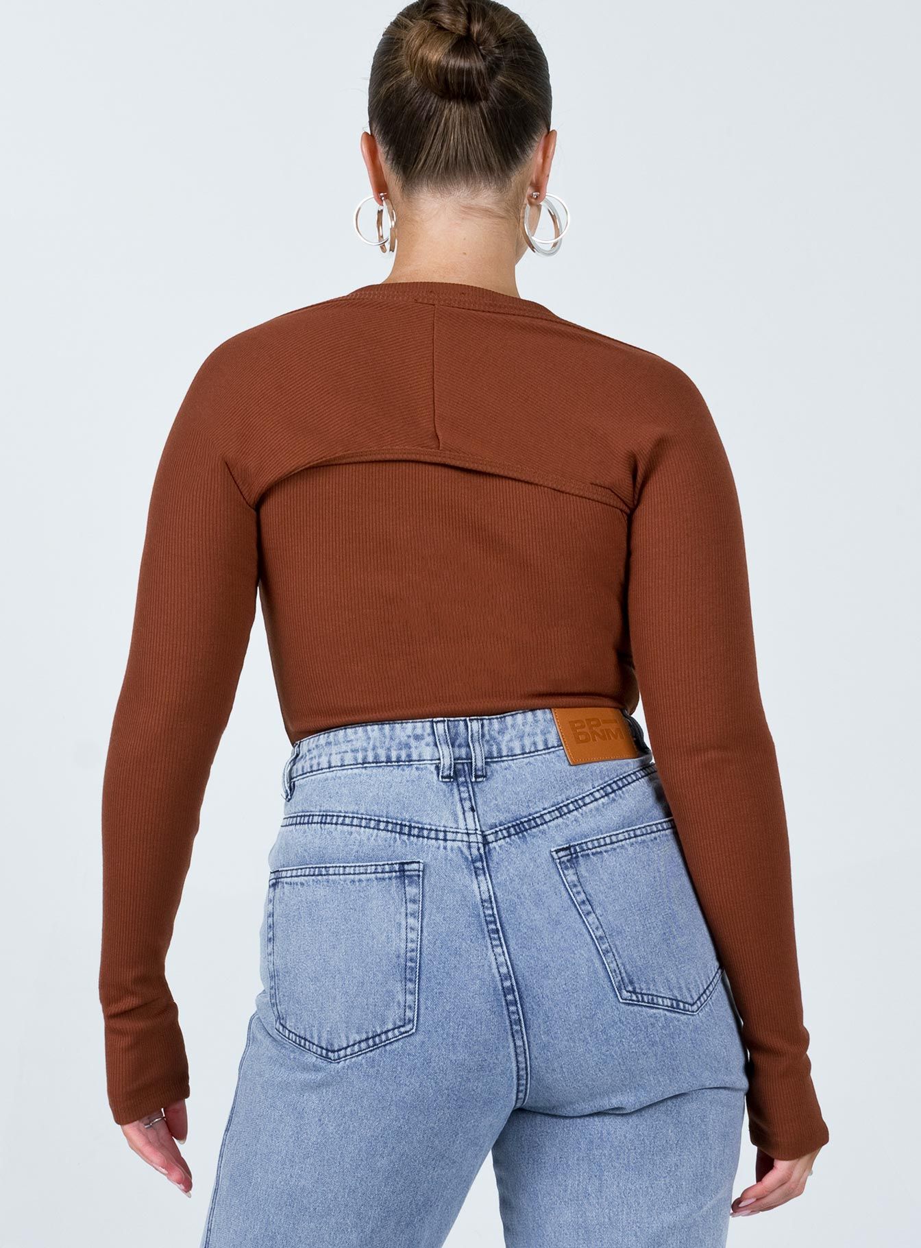 Bray Bolero Tank Bodysuit Brown sold by Princess Polly product image thumbnail 5