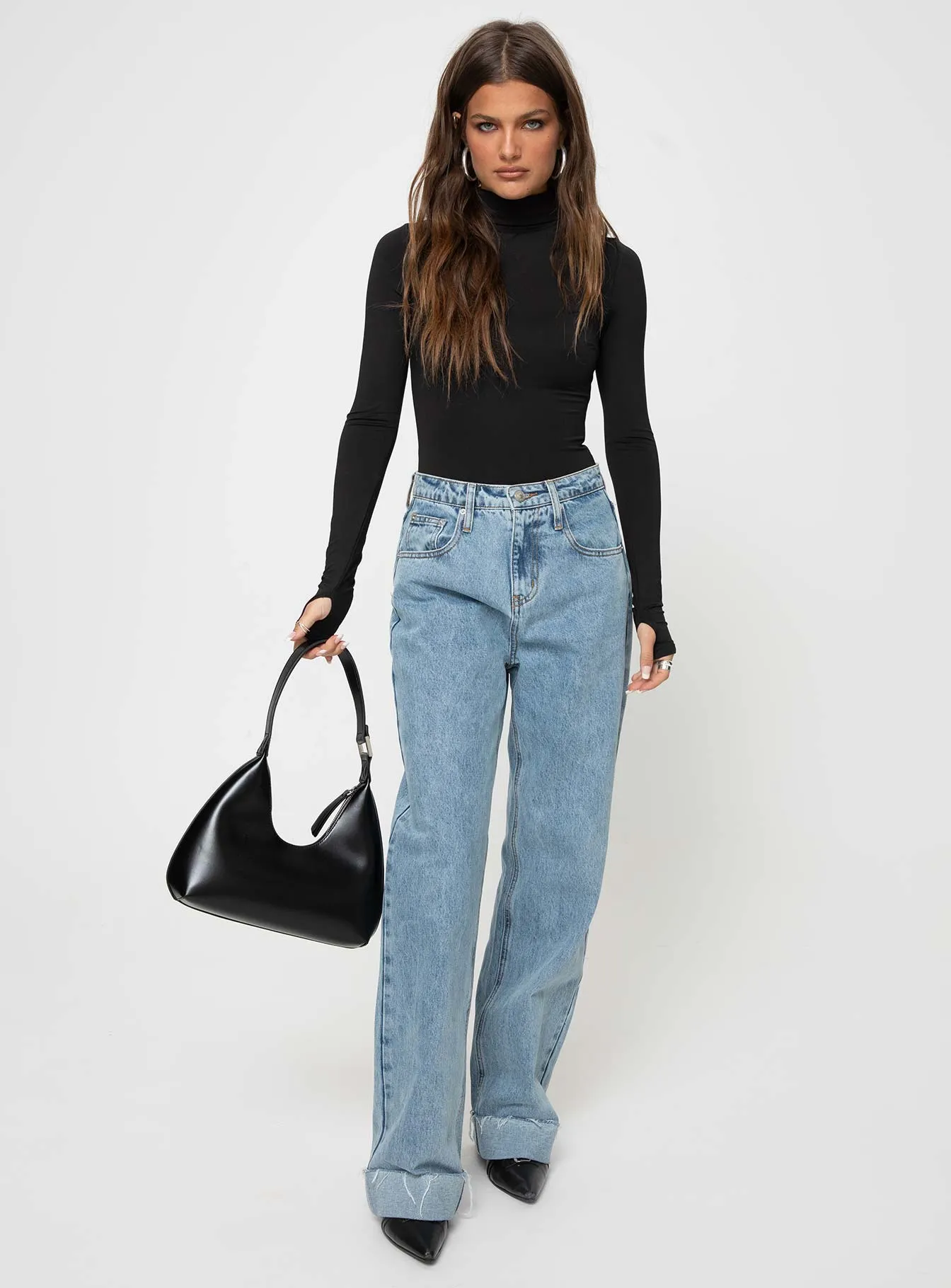 Bayda Long Sleeve Bodysuit Black sold by Princess Polly product image thumbnail 3