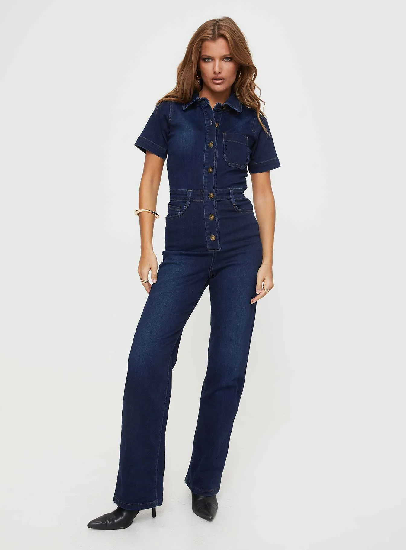 Muro Denim Jumpsuit Blue sold by Princess Polly product image thumbnail 2
