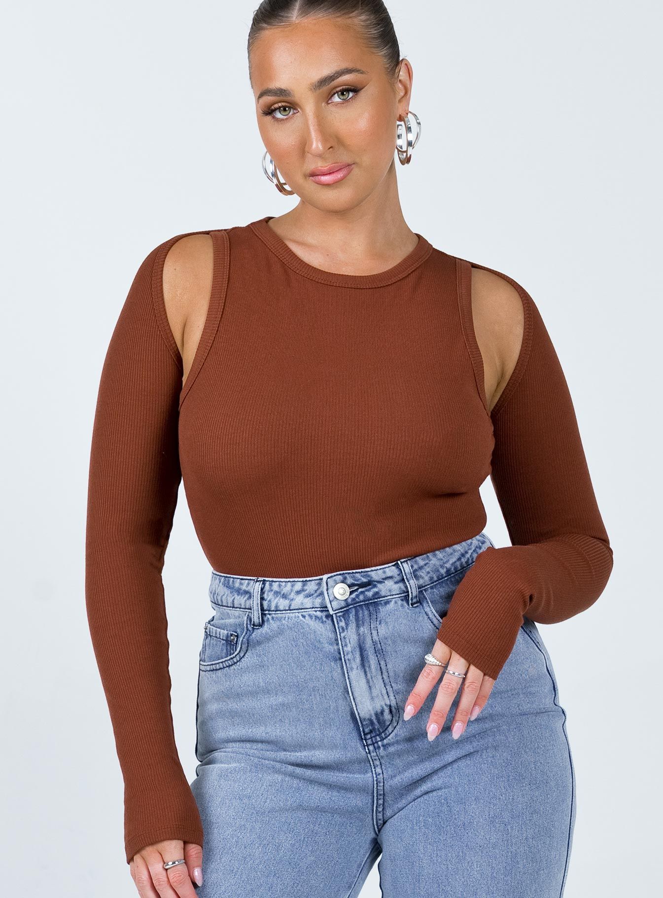 Bray Bolero Tank Bodysuit Brown sold by Princess Polly