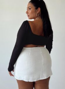 Selby Mini Skirt White Curve sold by Princess Polly