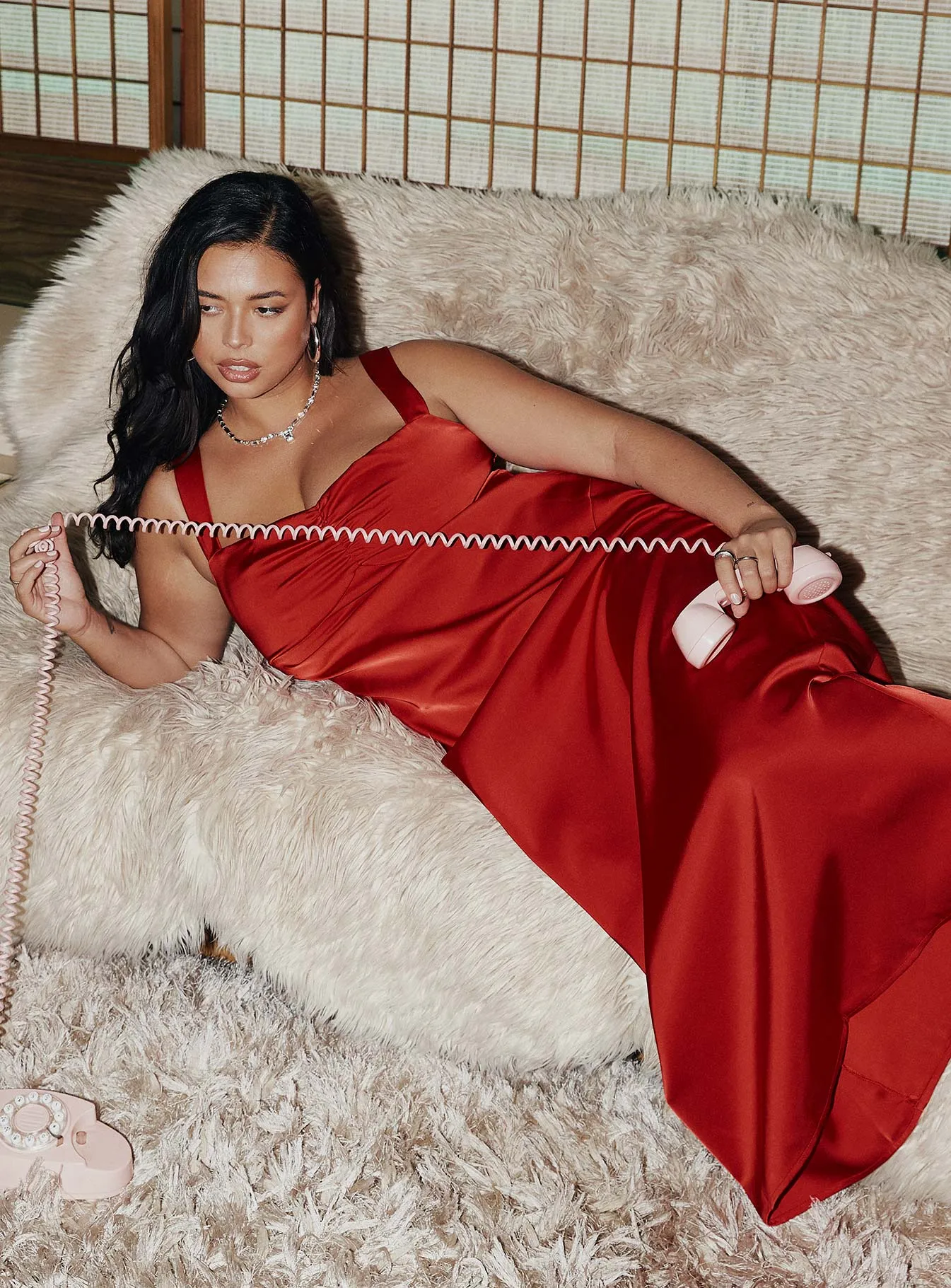 Strauss Maxi Dress Red Curve sold by Princess Polly product image thumbnail 3