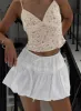 Dear London Bubble Hem Mini Skirt White sold by Princess Polly