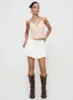 Dear London Bubble Hem Mini Skirt White sold by Princess Polly