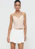Dear London Bubble Hem Mini Skirt White sold by Princess Polly