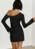 Holveck Off The Shoulder Mini Dress Black sold by Princess Polly
