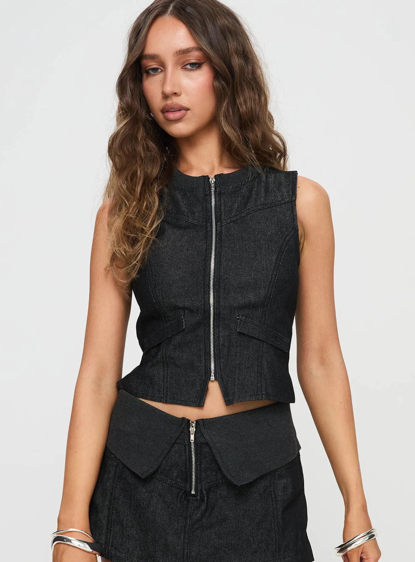 Isibel Vest Black sold by Princess Polly product image thumbnail 2