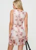 Molita Ruffle Hem Mini Dress Cream sold by Princess Polly