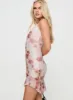 Molita Ruffle Hem Mini Dress Cream sold by Princess Polly