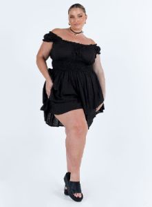 The Love Galore Romper Black Curve sold by Princess Polly