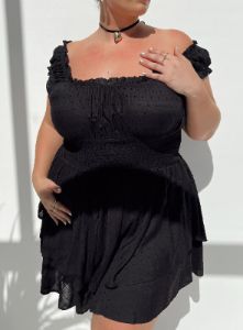 The Love Galore Romper Black Curve sold by Princess Polly
