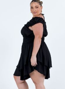 The Love Galore Romper Black Curve sold by Princess Polly