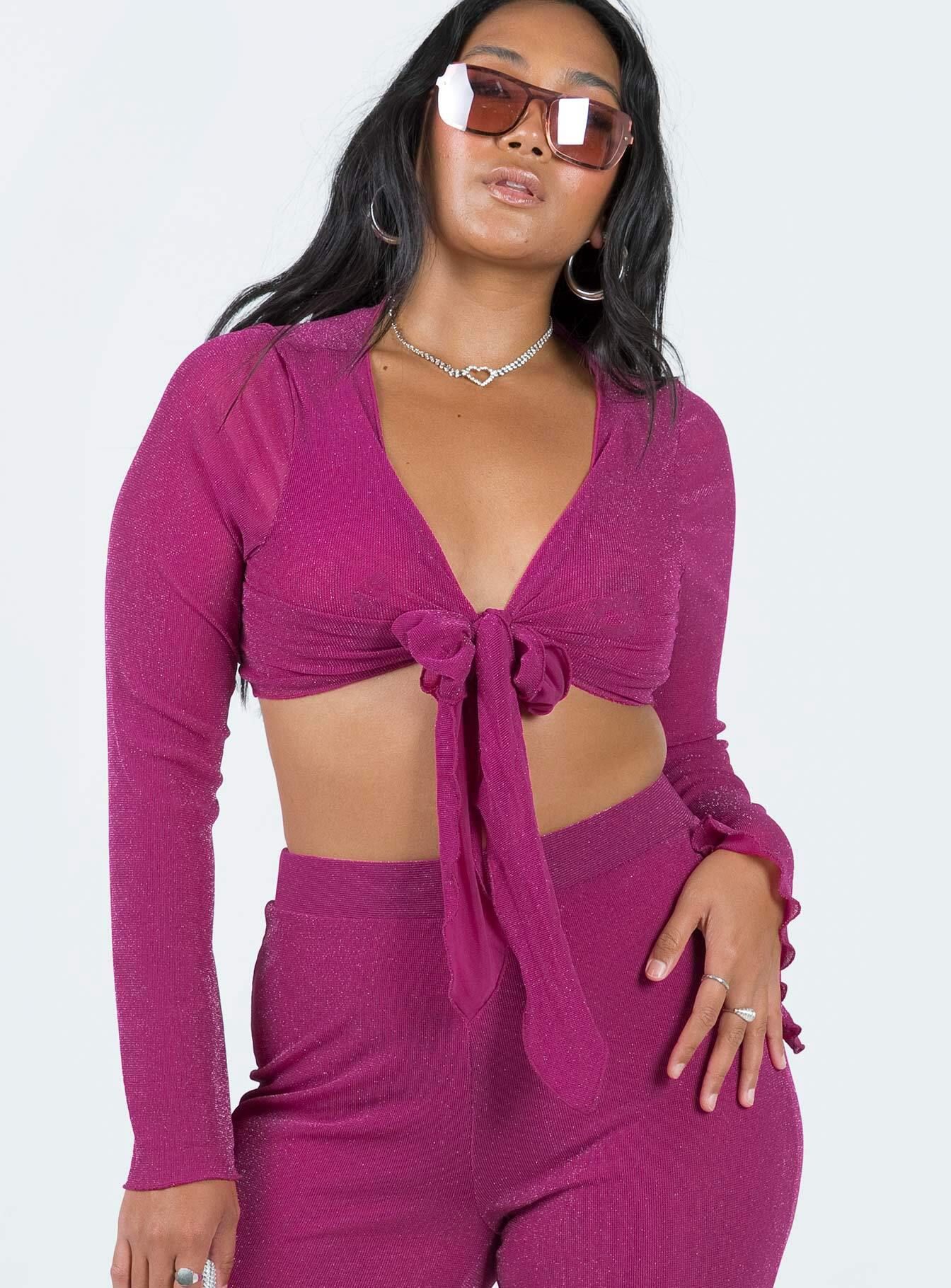 Thelma Tie Top Pink sold by Princess Polly product image thumbnail 2