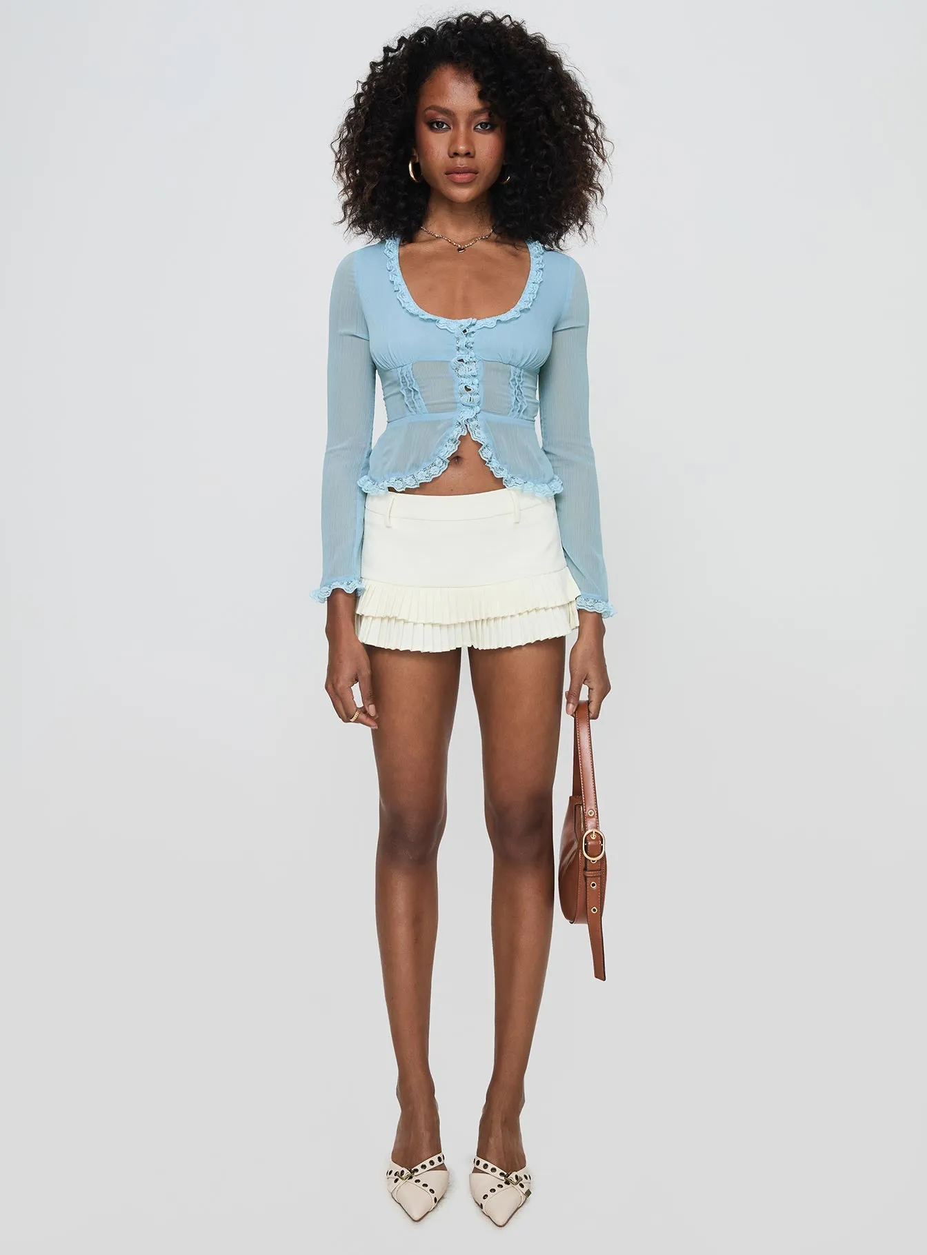 Guillet Long Sleeve Top Blue sold by Princess Polly product image thumbnail 5