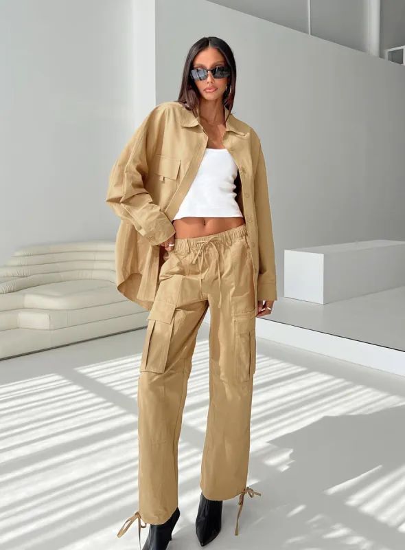 Bilbury Cargo Pants Caramel sold by Princess Polly