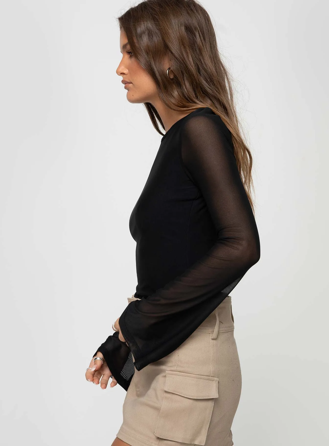 Lukea Long Sleeve Bodysuit Black sold by Princess Polly product image thumbnail 3