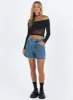 Laurena Dark Denim Shorts Tall sold by Princess Polly