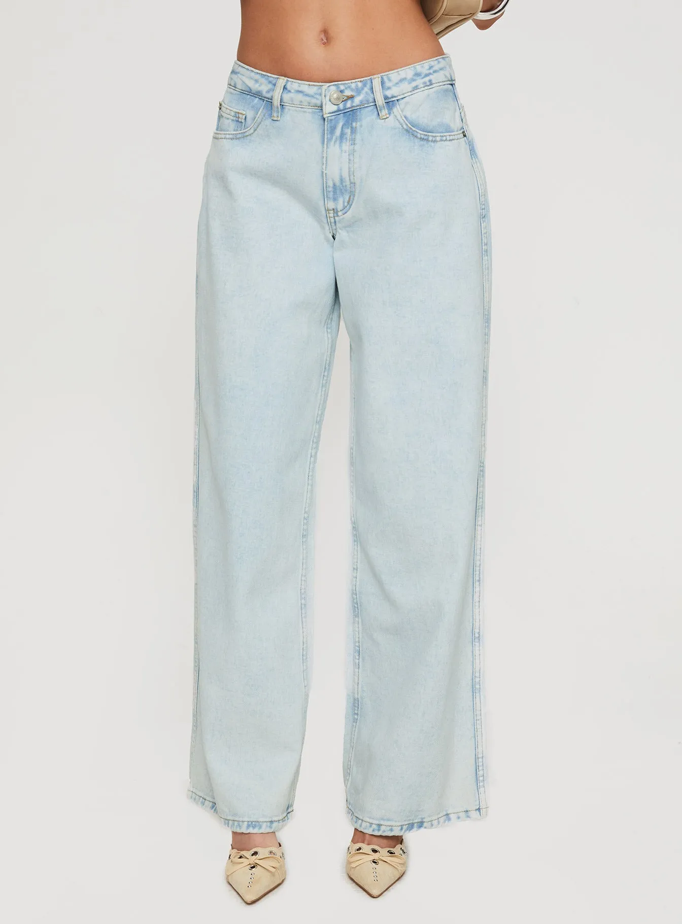 Brayden Low Rise Relaxed Jeans Light Acid Wash sold by Princess Polly product image thumbnail 2
