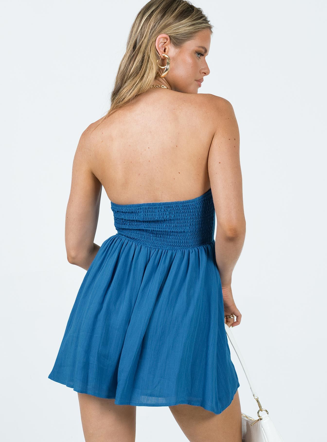 Beau Strapless Romper Blue sold by Princess Polly product image thumbnail 5