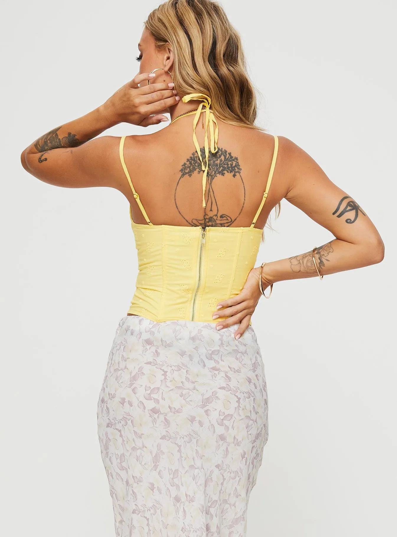 Luvan Lace Corset Top Yellow sold by Princess Polly product image thumbnail 5