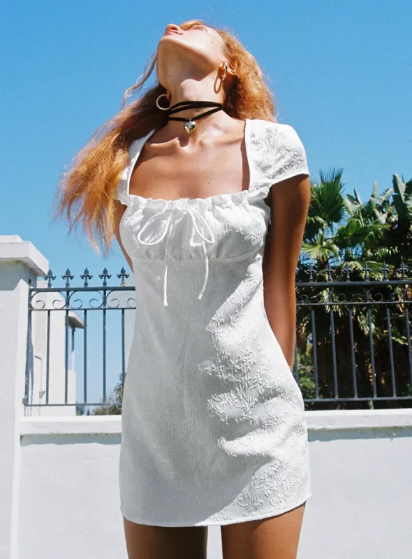 Andee Mini Dress White sold by Princess Polly