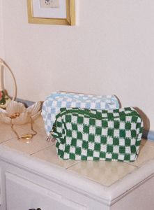 Zinny Cosmetics Case Green / White sold by Princess Polly