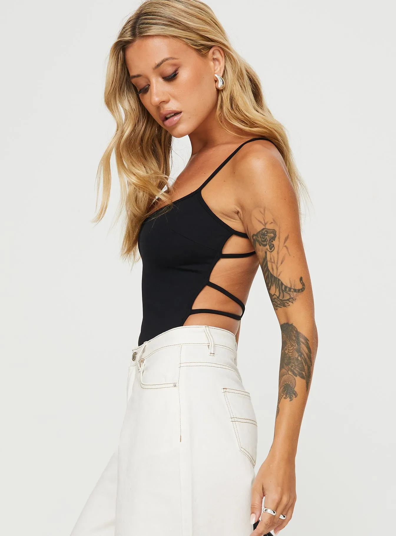 All Tied Up Bodysuit Black sold by Princess Polly product image thumbnail 4