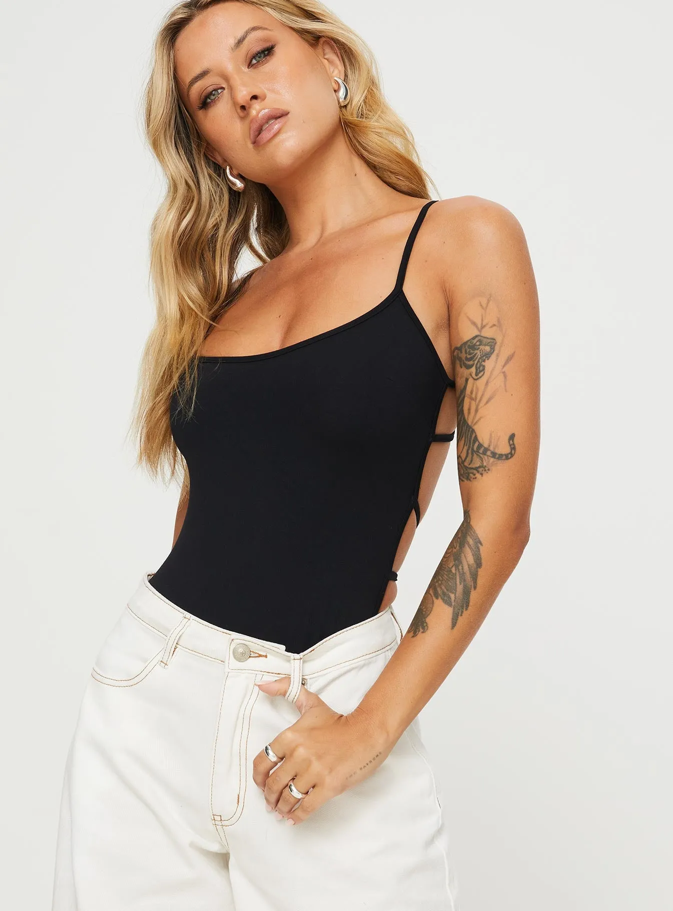 All Tied Up Bodysuit Black sold by Princess Polly product image thumbnail 2