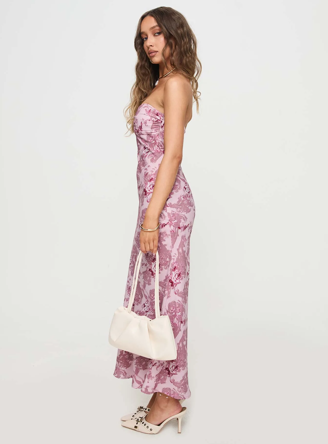 Abeila Strapless Maxi Dress Pink sold by Princess Polly product image thumbnail 4