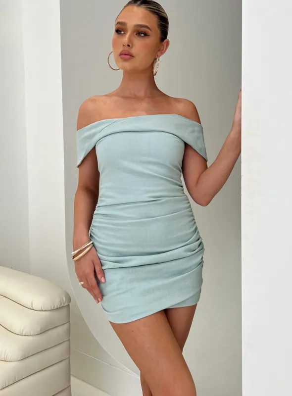 Marcia Mini Dress Blue sold by Princess Polly