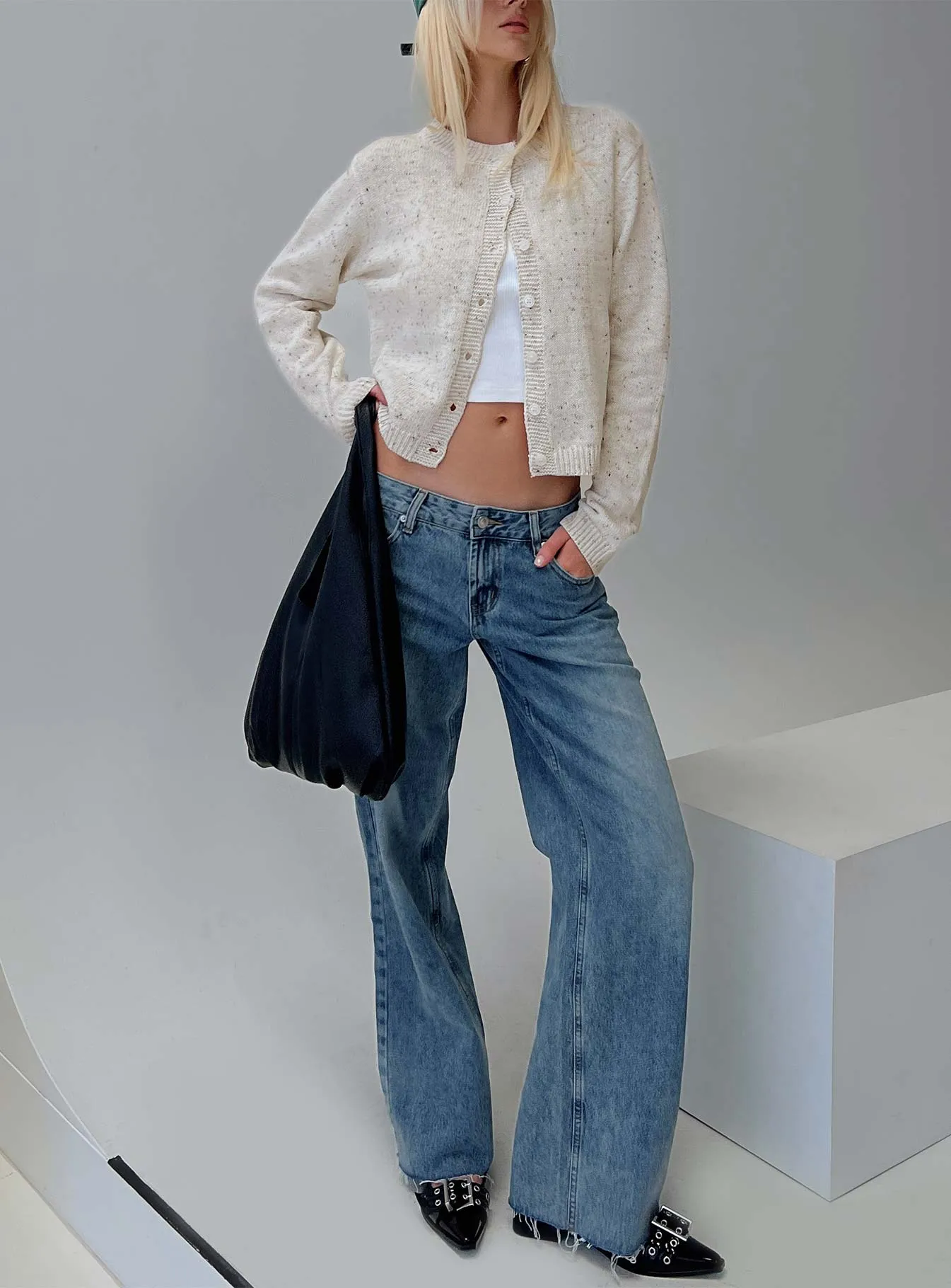 Sabryna Low Rise Straight Leg Jeans Blue sold by Princess Polly
