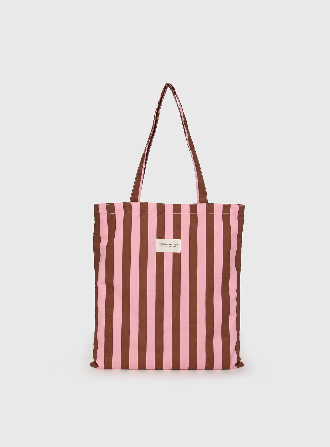 Lelande Striped Tote Bag Pink/brown sold by Princess Polly product image thumbnail 2