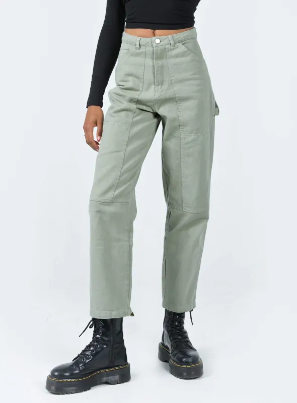 Dropouts Cargo Pants Green sold by Princess Polly