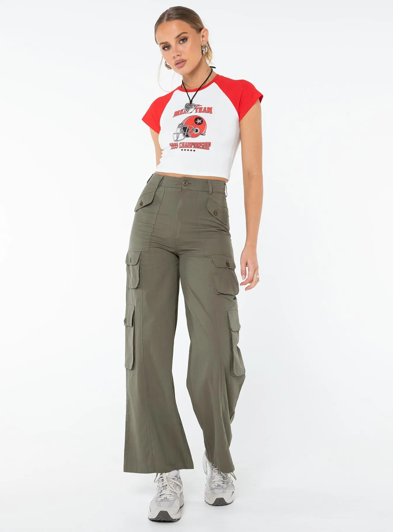 Fogarty Cargo Pants Sage sold by Princess Polly product image thumbnail 4