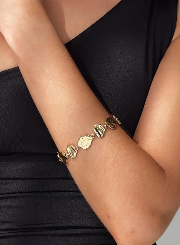 Stop & Stare Bracelet Gold sold by Princess Polly