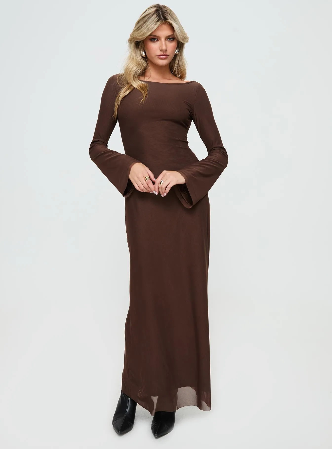 Lukea Maxi Dress Chocolate sold by Princess Polly product image thumbnail 2