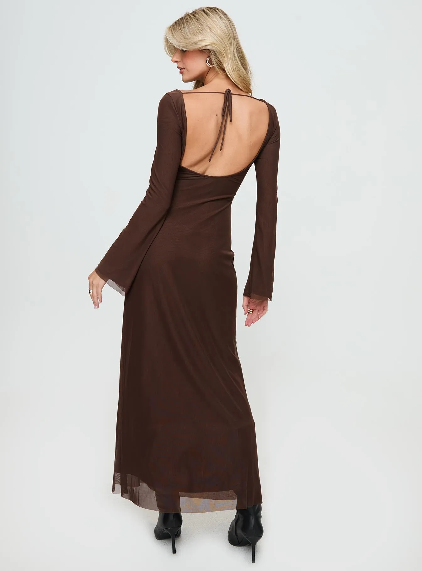 Lukea Maxi Dress Chocolate sold by Princess Polly product image thumbnail 4