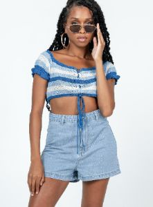 Dora Denim Shorts Denim sold by Princess Polly