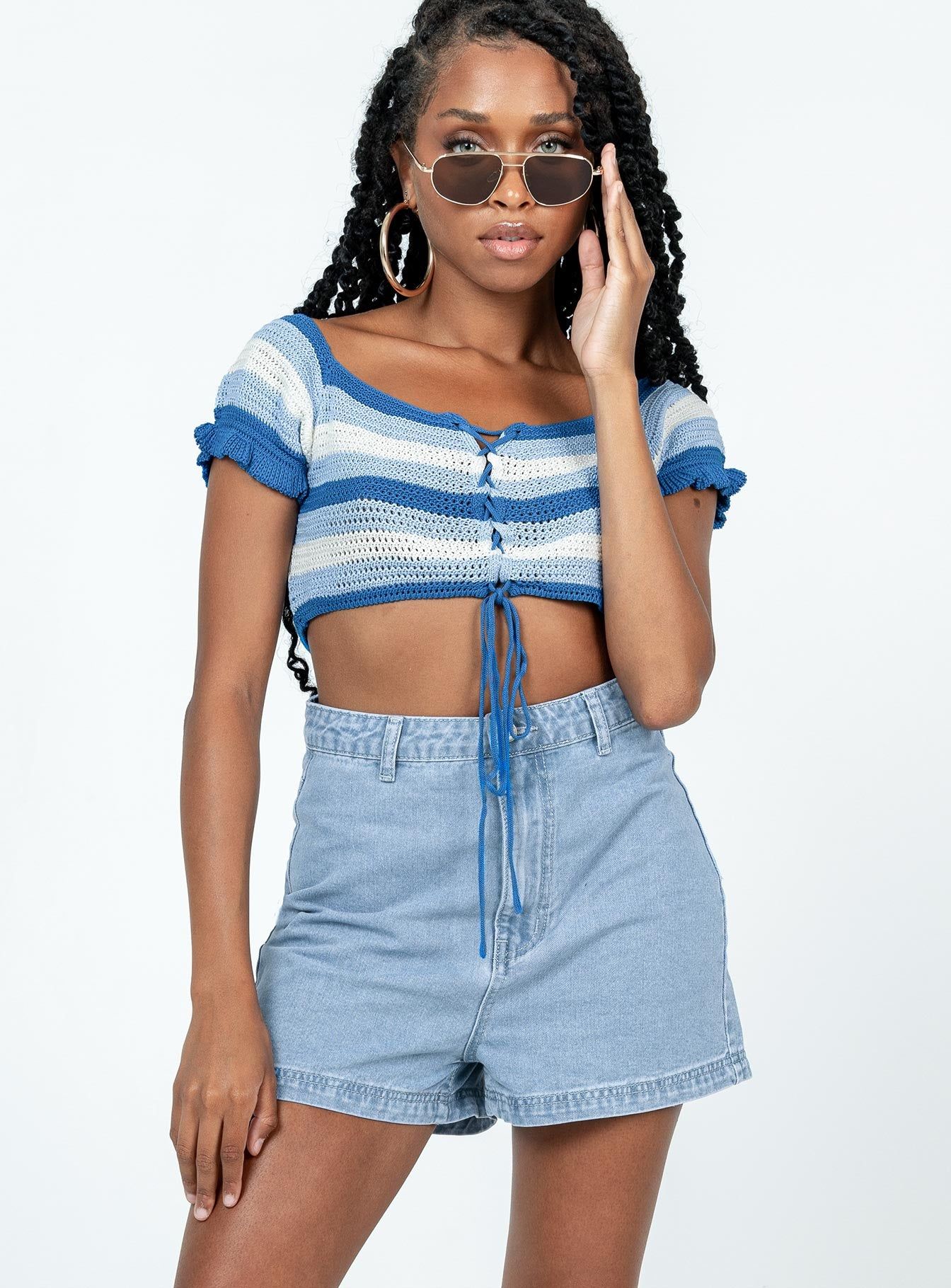 Dora Denim Shorts Denim sold by Princess Polly product image thumbnail 2
