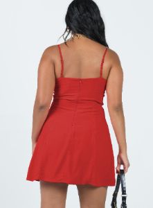 Dare Devil Mini Dress Red sold by Princess Polly