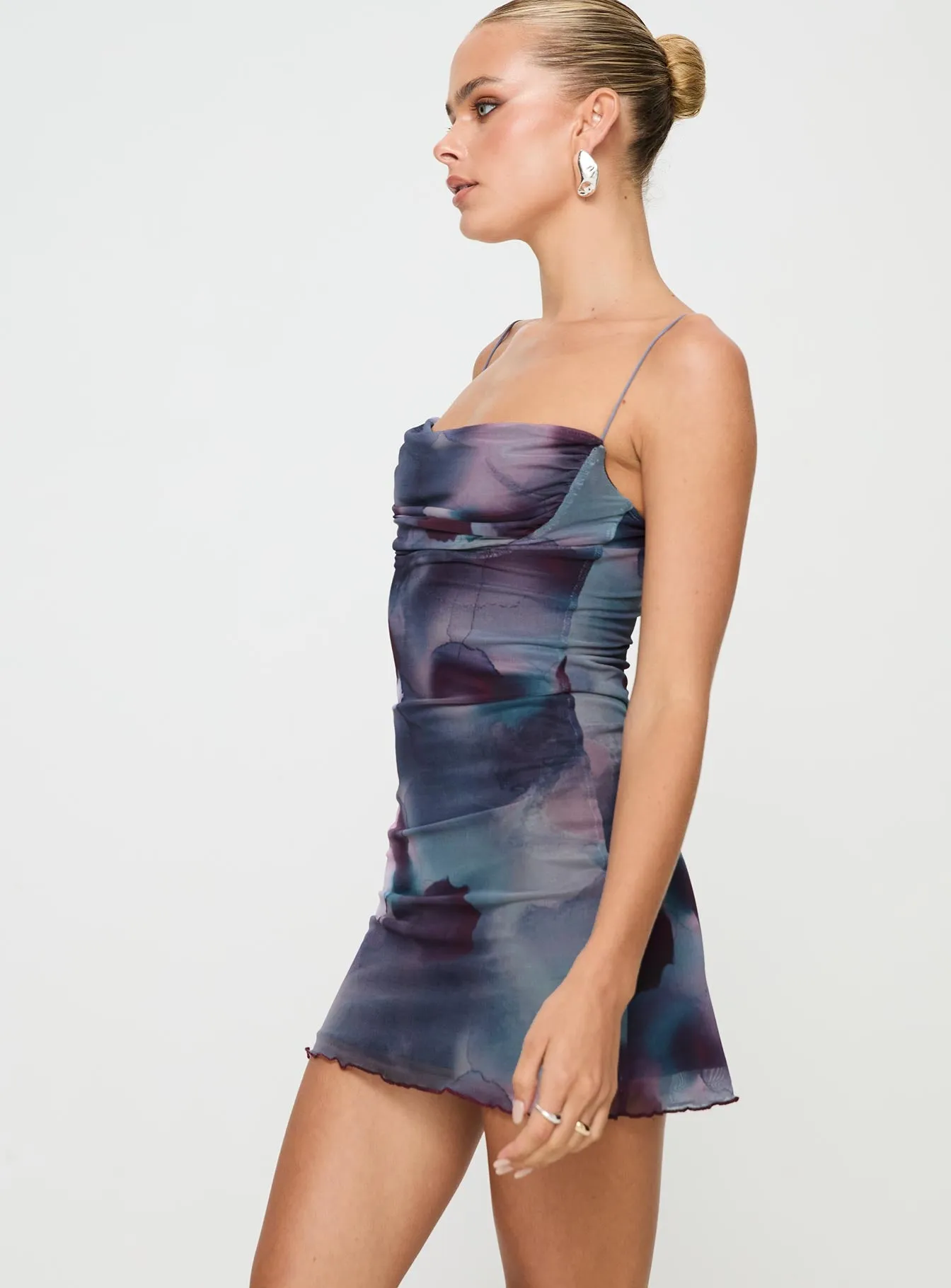 Sugar Mini Dress Purple Multi sold by Princess Polly product image thumbnail 4